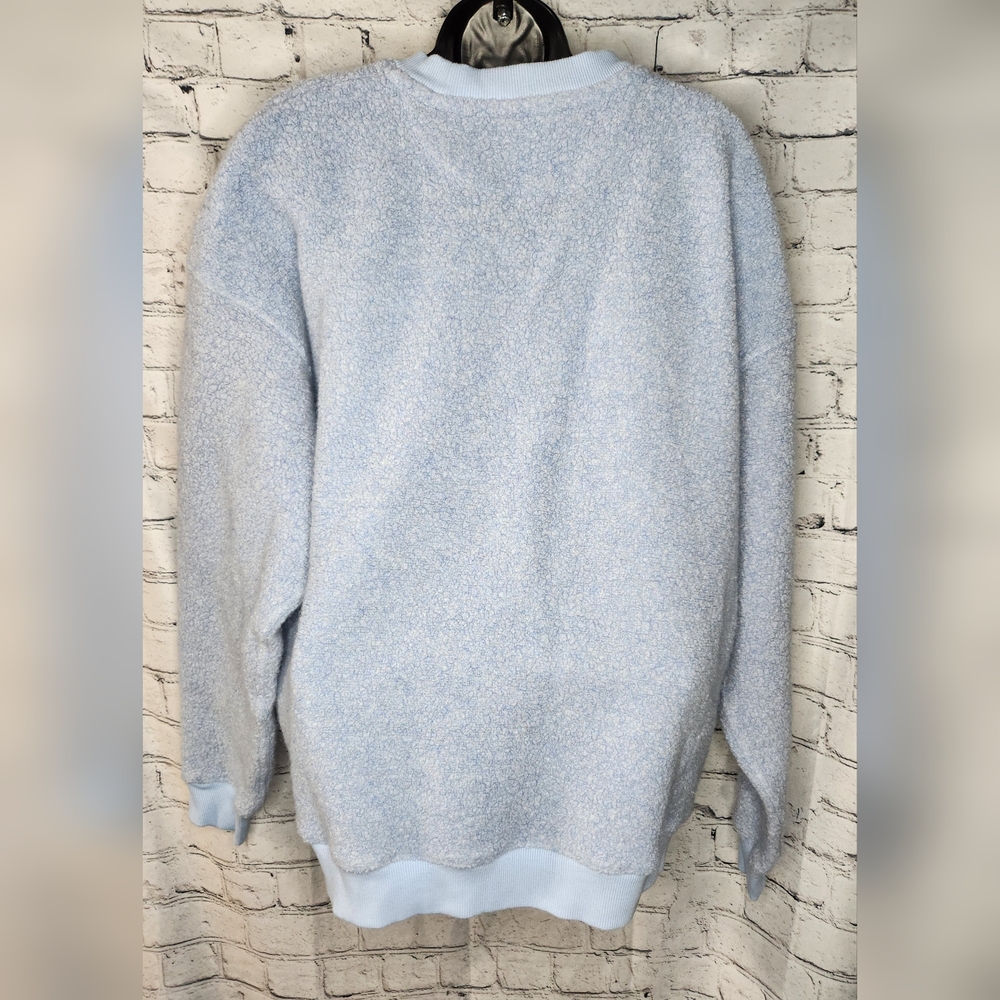 Outdoor Voices Wool Blend Fleece Oversized Light Blue Crew Neck Sweater Size XL - Picture 8 of 8